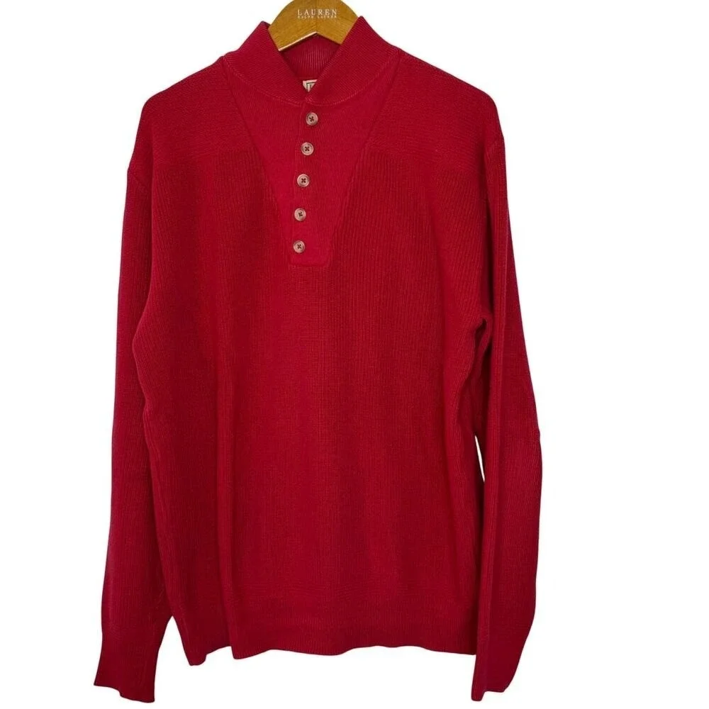 Vintage L. L. Bean Shawl Collar Sweater Large Tall‎